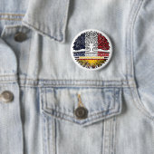 Spanisch Französisch Frankreich Baum Wurzeln Flagg Button (Beispiel)