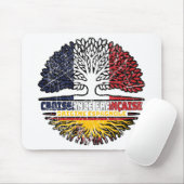 Spanisch Französisch Frankreich Baum Wurzeln Flagg Mousepad (Mit Mouse)
