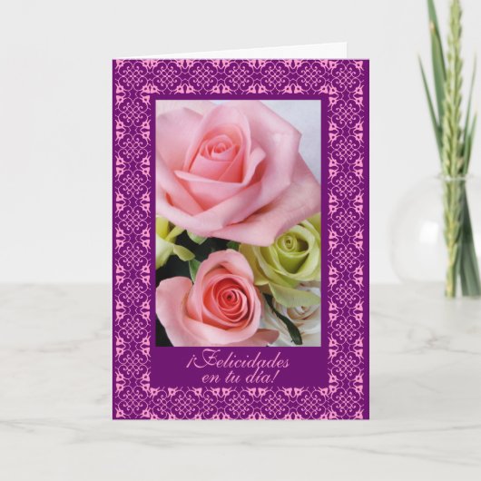 Spanisch: Geburtstag: feliz cumpleanos! Karte (Vorderseite)