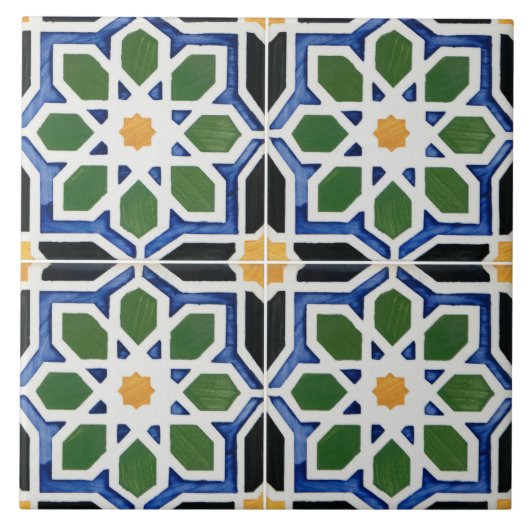 Spanisch geometrisch verzahnt fliese (Vorderseite)