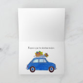 Spanisch Get well blue Retro Fiat 500 Karte (Innenseite)