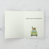 Spanisch Get well Red Retro Fiat 500 Karte (Innenseite)