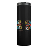 Spanisch gibt nicht auf Quote auf - Nunca Te Rinda Thermosbecher (Rückseite)