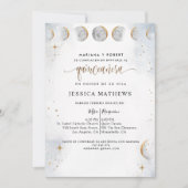 Spanisch, Gold, Weißes Silber, Himmelskueñera Einladung (Vorderseite)