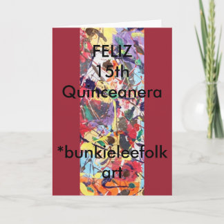 SPANISCH, GREETING CARD, Feliz 15. Quinceanera Einladung