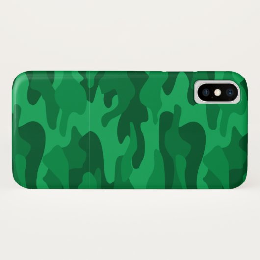 Spanisch-grüne Camouflage Case-Mate iPhone Hülle (Rückseite (Horizontal))