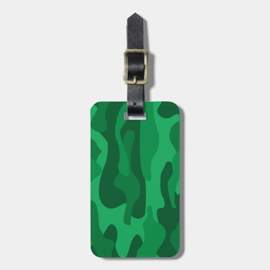 Spanisch-grüne Camouflage Gepäckanhänger (Vorderseite vertikal)
