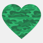 Spanisch-grüne Camouflage Herz-Aufkleber (Vorderseite)