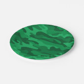 Spanisch-grüne Camouflage Pappteller (Schrägansicht)