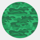 Spanisch-grüne Camouflage Runder Aufkleber (Vorderseite)