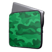 Spanisch Grüne Monocolor Camo Laptopschutzhülle (Vorderseite Links)