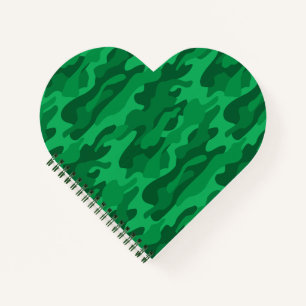 Spanisch Grüne Monocolor Camo Notizblock
