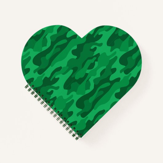 Spanisch Grüne Monocolor Camo Notizblock (Vorderseite)