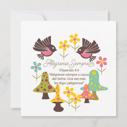 Spanisch Grußkarte immer freuen (Vorderseite)