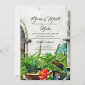 Spanisch, Hacienda Patio Mexikanische Hochzeit Einladung (Vorderseite)