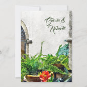 Spanisch, Hacienda Patio Mexikanische Hochzeit Einladung (Rückseite)