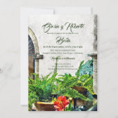 Spanisch, Hacienda Patio Mexikanische Hochzeit Einladung (Vorderseite)