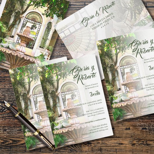 Spanisch, Hacienda & White Doves mexikanische Hoch Einladung