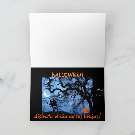 Spanisch: Halloween/Dia de Las Brujas Karte (Innenseite)