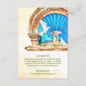 Spanisch, handbemalt Wasserfarben - Hochzeitdetail Begleitkarte (Rückseite)