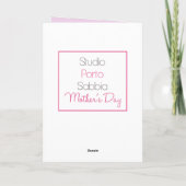 Spanisch Happy Mother's Day Pink Bouquet Karte (Rückseite)