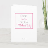 Spanisch Happy Mother's Day Pink Bouquet Karte (Rückseite)