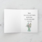 Spanisch Happy Mother's Day Pink Bouquet Karte (Innenseite)