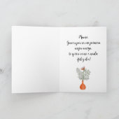 Spanisch Happy Mother's Day Strelitzia reginae Karte (Innenseite)