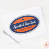 Spanisch Harlem Ovaler Aufkleber (Umschlag)