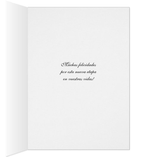 Spanisch: Hochzeit Felicidades por SUs Boda/ (Innen (Rechts))