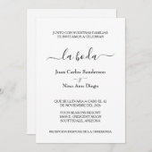 Spanisch Hochzeit Formal Nuestra Boda Einladung (Vorne/Hinten)
