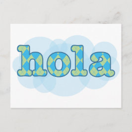 Spanisch - Hola mit Raute Postkarte