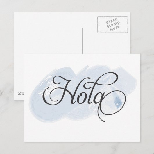 Spanisch - Hola Postkarte (Vorne/Hinten)