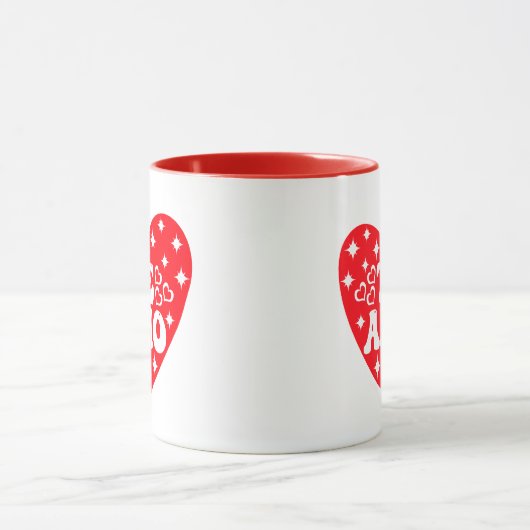 Spanisch I Liebe Du Te Amo Red Valentine's Day Tasse (Zentrum)