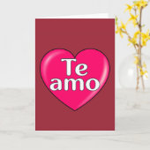 Spanisch - i-Liebe Sie Karte (Gelbe Blume)