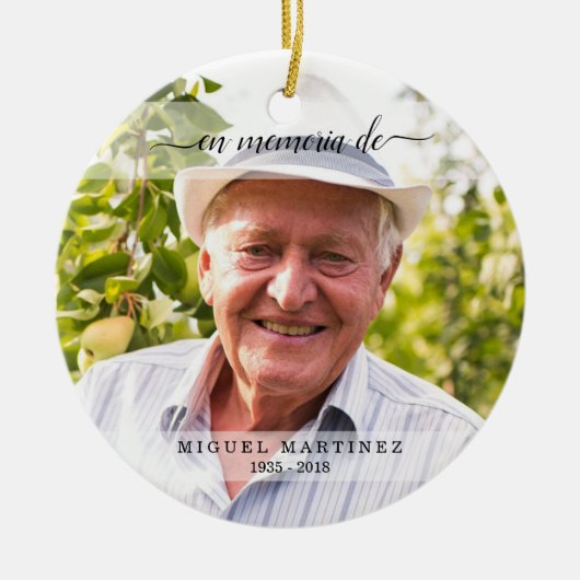 Spanisch im Beileid der Gedächtnisbeerdigung Keramik Ornament (Vorne)