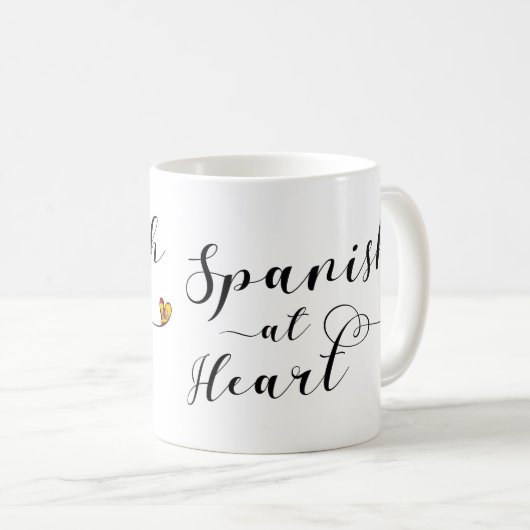 Spanisch im Herzen der Tasse, Spanien Kaffeetasse (VorderseiteRechts)