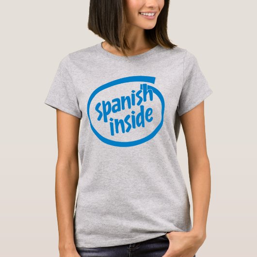 Spanisch im Inneren T-Shirt (Vorderseite)