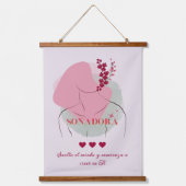 Spanisch | Inspirationsstichwechsel Wandteppich Mit Holzrahmen (Vorderseite)