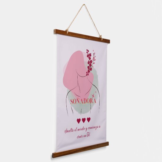 Spanisch | Inspirationsstichwechsel Wandteppich Mit Holzrahmen (Gewinkelt)