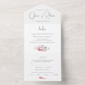 Spanisch, Invitación a Boda Sombrero Charro Hochze All In One Einladung (Innen Boden)