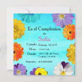 Spanisch: Invitación de cumpleaños / Geburtstag Einladung (Rückseite)