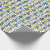 Spanisch Iris - Vintage botanische Wrap Geschenkpapier (Ecke)