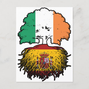 Spanisch Irland Treots Flag Postkarte