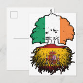 Spanisch Irland Treots Flag Postkarte (Vorne/Hinten)