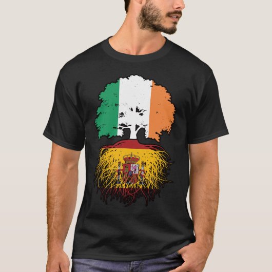 Spanisch Irland Treots Flag T-Shirt (Vorderseite)