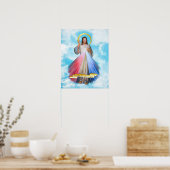 Spanisch Jesus Divina Misericordia Cielo Azul Poster (Küche)