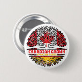 Spanisch Kanadisches Tree-Roots-Flag Button (Vorne & Hinten)