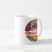Spanisch Kanadisches Tree-Roots-Flag Kaffeetasse (VorderseiteRechts)
