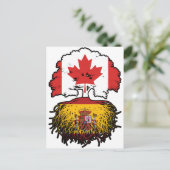 Spanisch Kanadisches Tree-Roots-Flag Postkarte (Stehend Vorderseite)